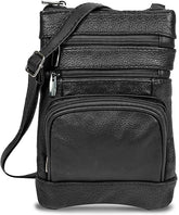 Krediz Genuine Leather Cross Body Handbag - Soft & Durable Crossbody Bags- 3 Sizes Multiple Colors